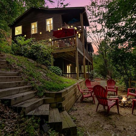 Amazing Creek View Cabin W/ Hot Tub, Firepit & Pool Table Ellijay Exterior foto