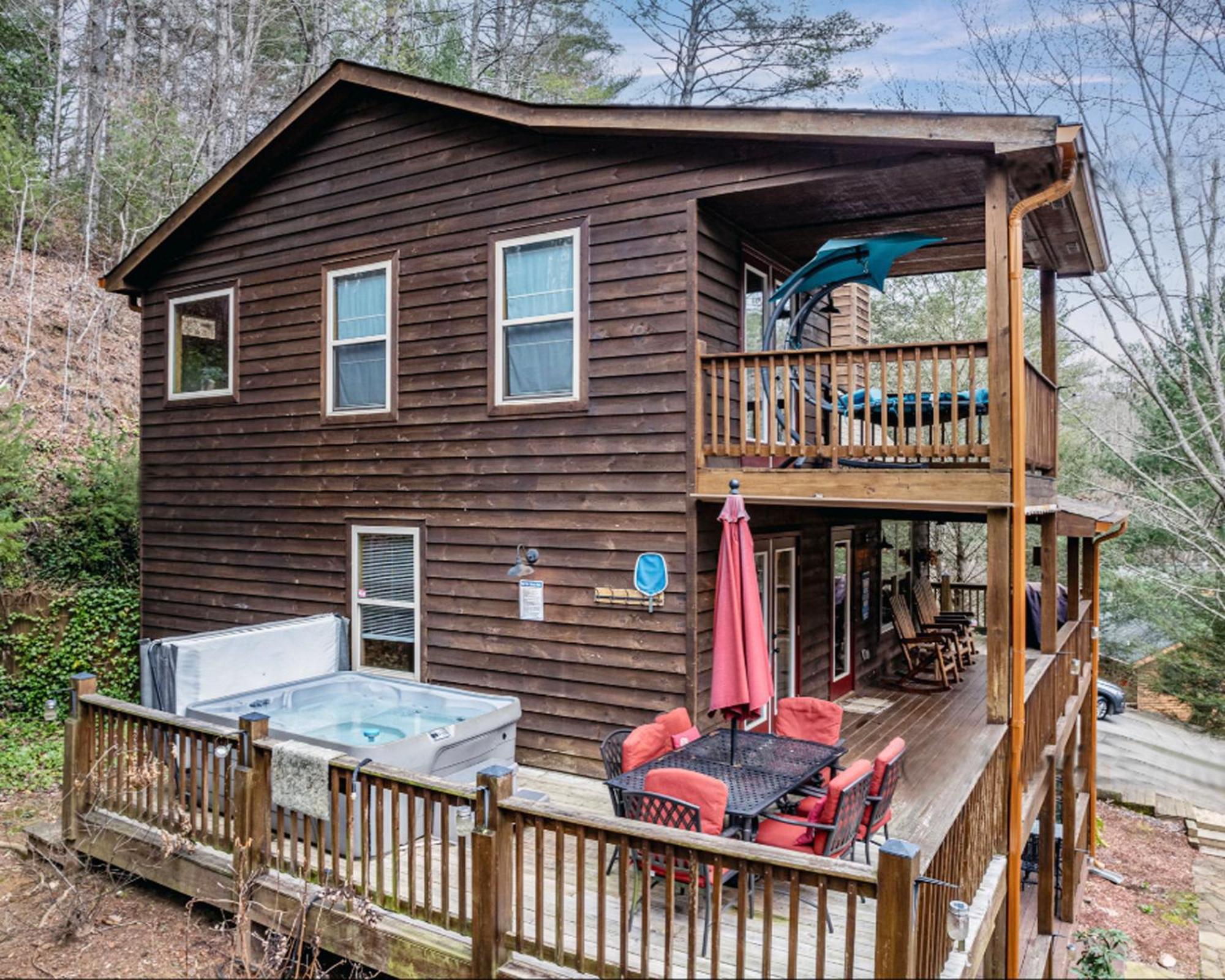 Amazing Creek View Cabin W/ Hot Tub, Firepit & Pool Table Ellijay Exterior foto