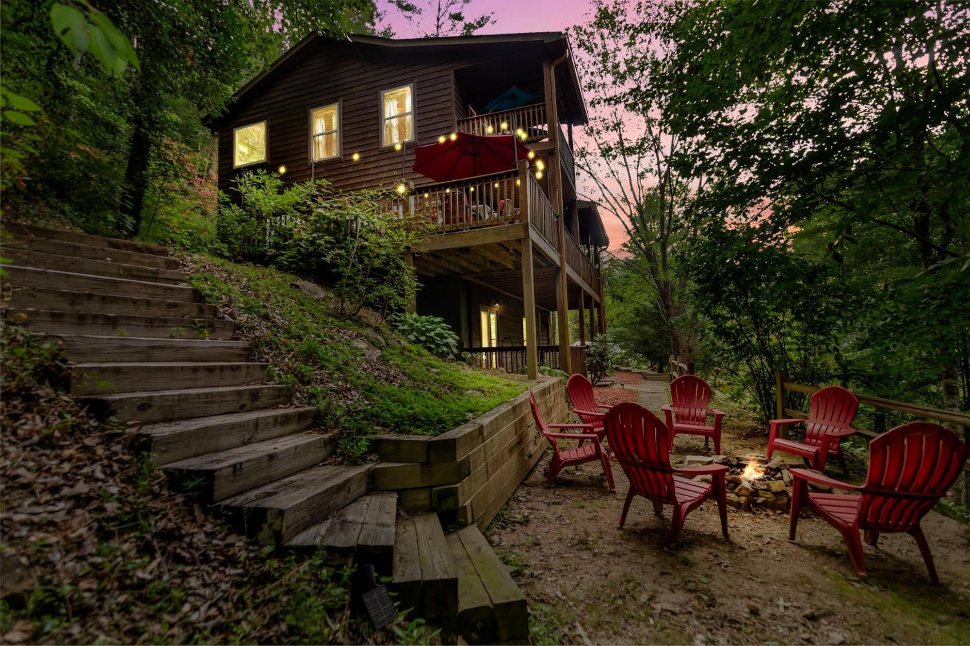 Amazing Creek View Cabin W/ Hot Tub, Firepit & Pool Table Ellijay Exterior foto