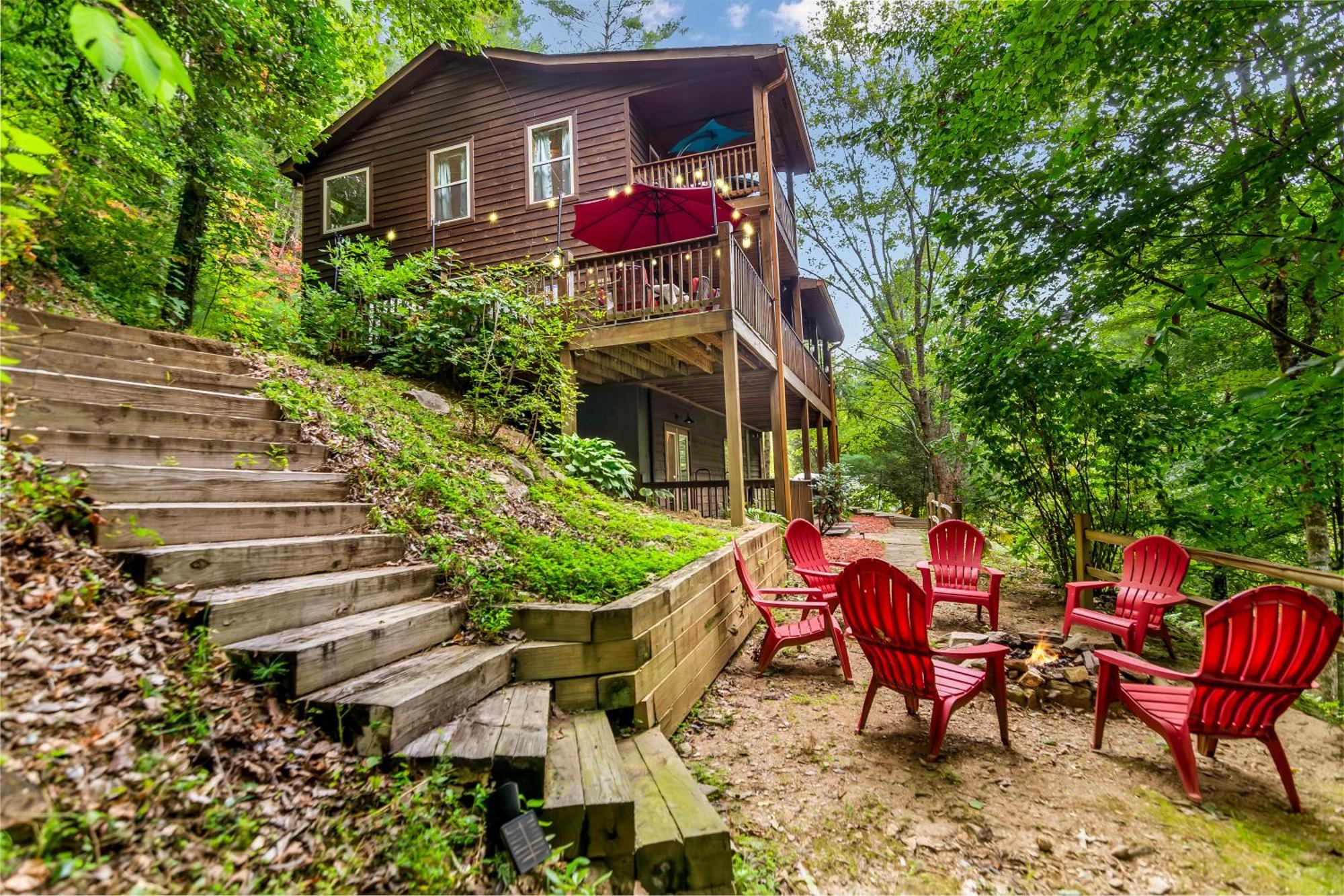 Amazing Creek View Cabin W/ Hot Tub, Firepit & Pool Table Ellijay Exterior foto