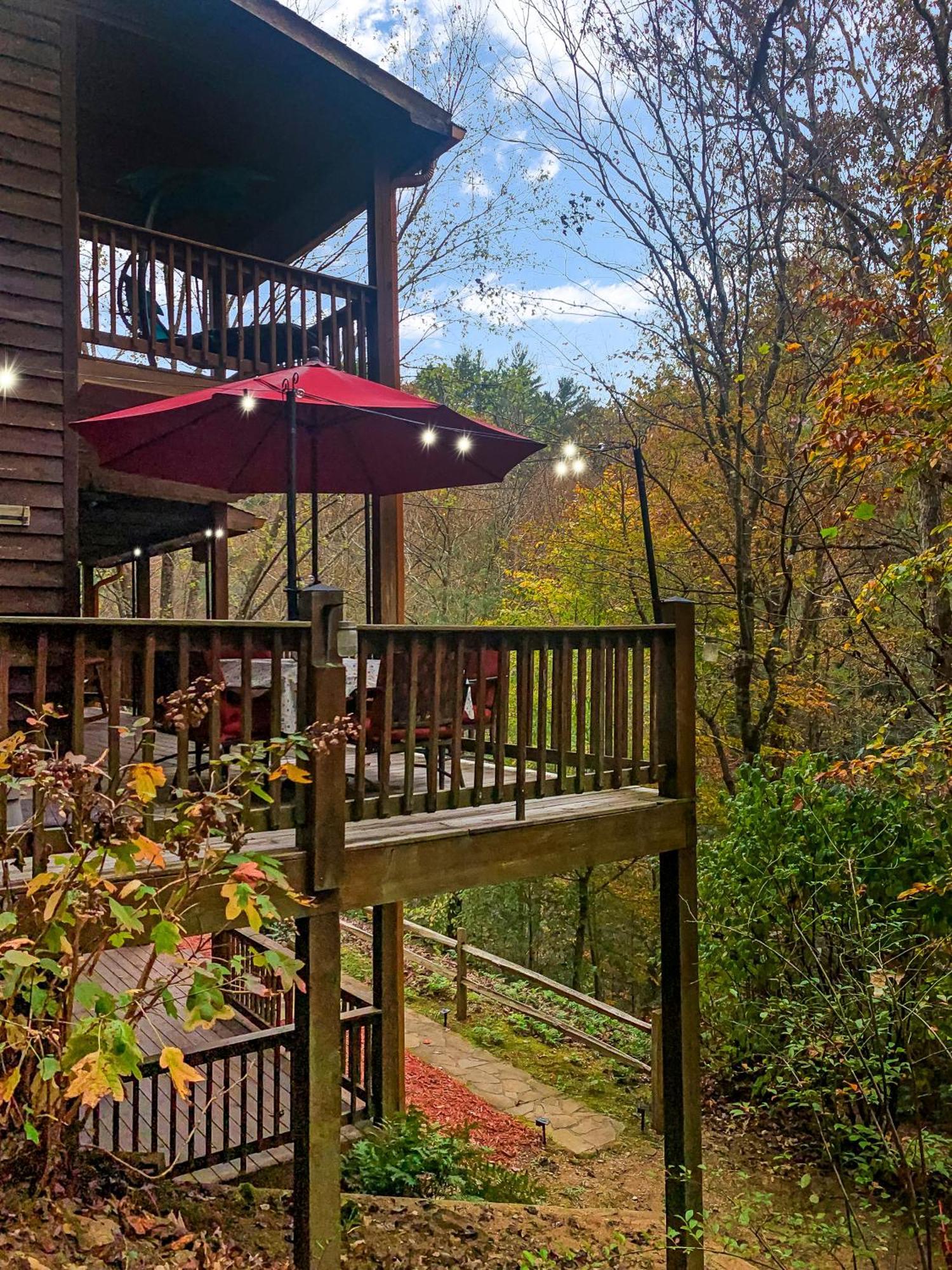 Amazing Creek View Cabin W/ Hot Tub, Firepit & Pool Table Ellijay Exterior foto
